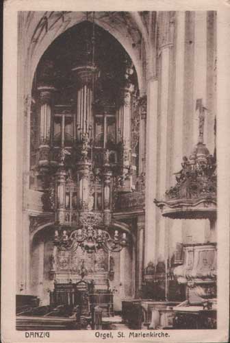 Danzig - Orgel, St. Marienkirche 1919